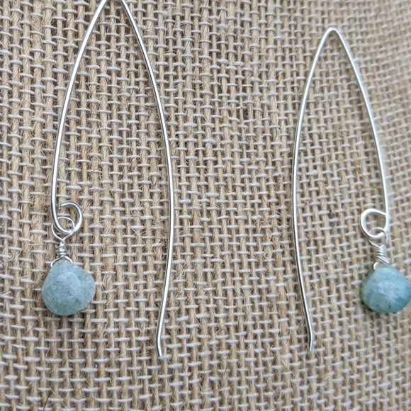Stonewear Designs Jewelry - 2 for $15 item. Sterling silver minimalist Amazonite earrings